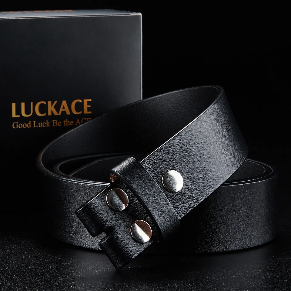LUCKACE Genuine Leather Belts for Men Business Great Quality
