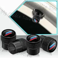4Pcs Emblem Metal Car Tire Valve Caps Wheel Stem Air Dust Covers For X3 X5 M series M3 M5 E39 E46 E90 E60 F10 F30 F20 F30 Decor 3