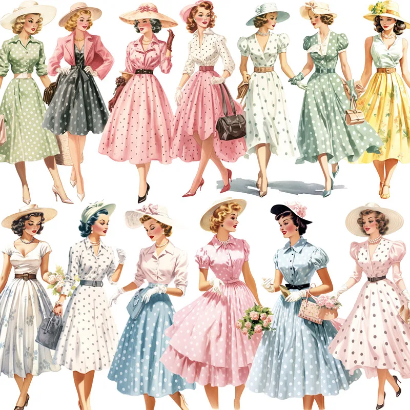 European Palace Retro Dress Ladies Sticker DIY Scrapbooking Junk Journal Phone Case Diary Album Gift Decoration 16PCS cartoon stickers decorative stickers self adhesive stickers stationery stickers paper stickers adhesive stickers decorative labels stickers handbook stickers diy scrapbooking accessories