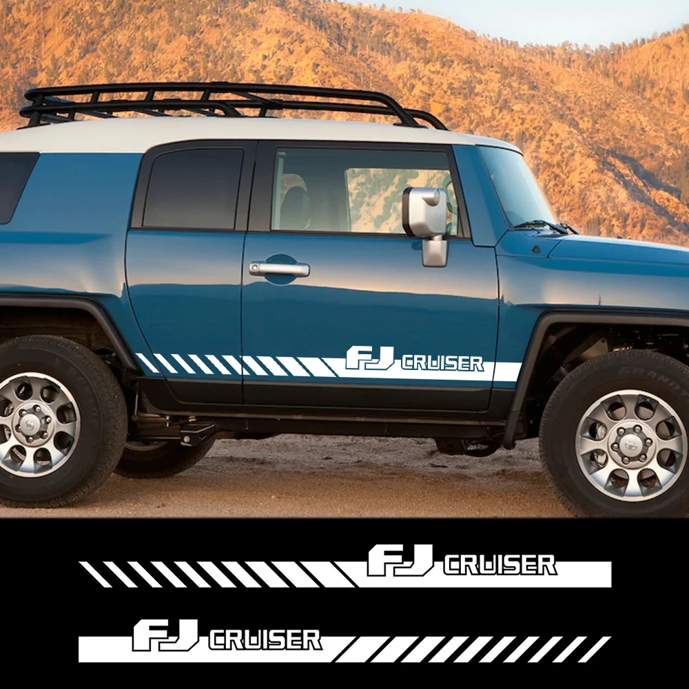 Car Stickers For Toyota Fj Cruiser Auto Body Door Side Graphics Stripes