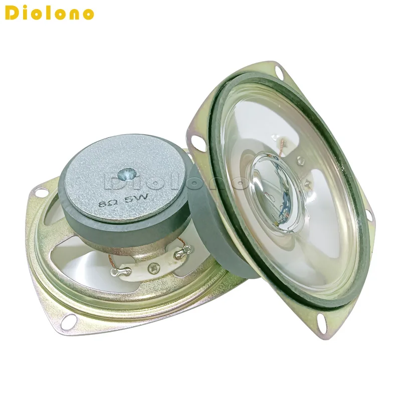 8Ohm 5W Loudspeaker 78MM 3inch Square Speaker Waterproof Clear Cone Paper Bright Cap 45MM External Magnetic Height 30MM