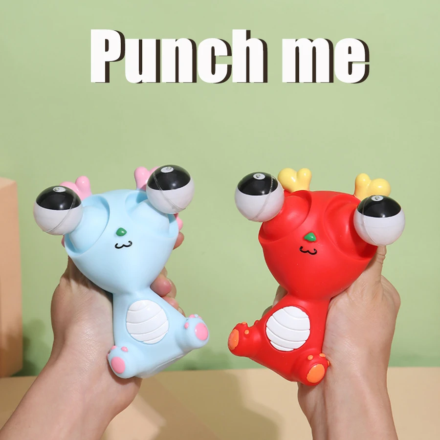 Squeeze The Head, Pop The Eyes! Weird & Satisfying Dragon Fidget Toy Pop-Out Eye Dragon Squeeze Toy Stress Reliever