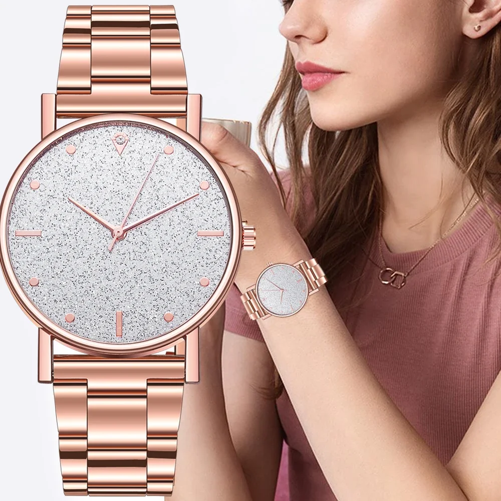 Black Casual  Watch Women 2025 Top Brand Luxury  Starry Sky Lady Stainless Steel Band Analog Quartz Wristwatch  Dropshipping 2