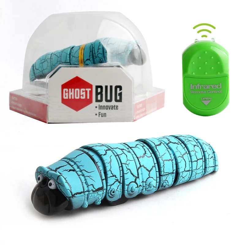 Novelty Funny Remote Control Colorful Bugs Toy Creative Halloween Prank Scare Infrared Sensor Insect Caterpillar Electric Toys