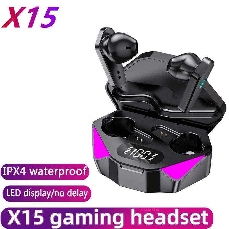 

New TWS X15 Earphones Bluetooth Wireless Headphones 65ms Low Latency Earbuds Esport Gaming Headset Gamer Earphone Mic For xiaomi