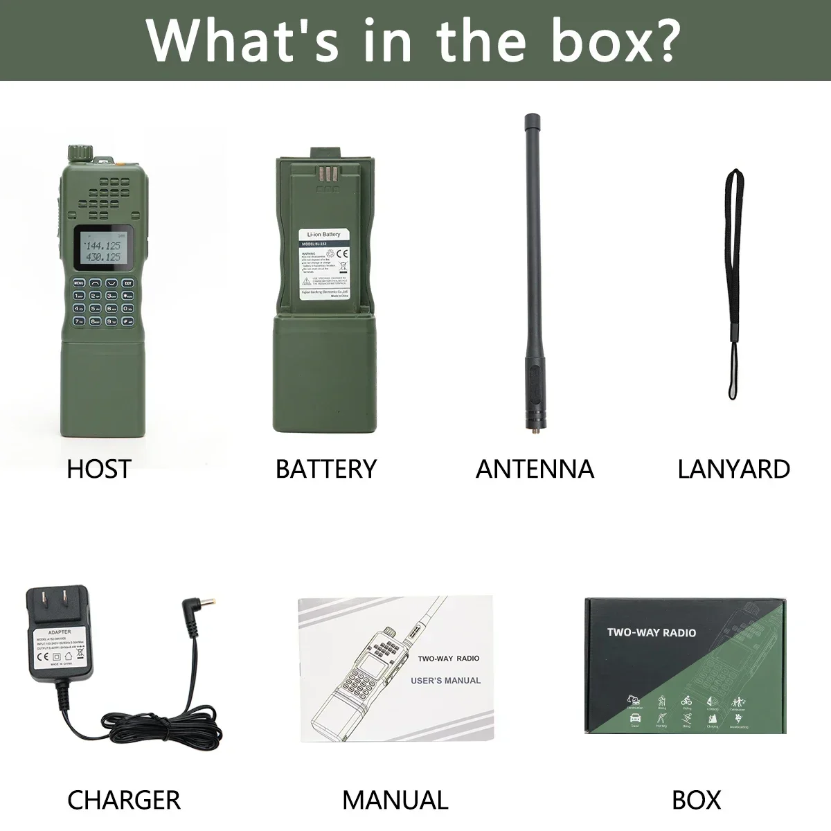 AR-152 15W 고출력 50km VHF/UHF 장거리 전술 게임용 무전기 AN /PRC-152 사냥용 크로스컨트리 무전기