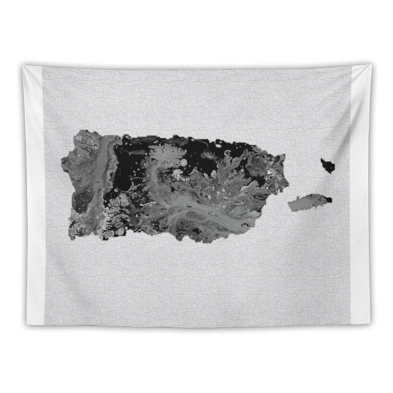 

Black and White Art Puerto Rico Map Tapestry Living Room Decoration Cute Tapestry Wall Deco