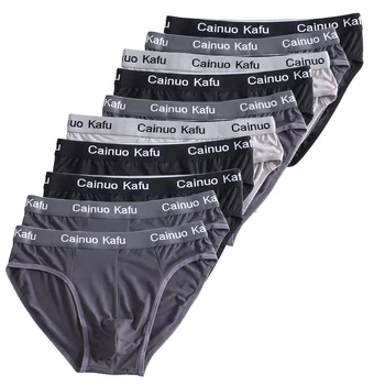 10 pezzi di biancheria intima da uomo traspirante e confortevole slip da uomo sexy morbido intimo maschile 7XL slip da uomo taglie forti 1