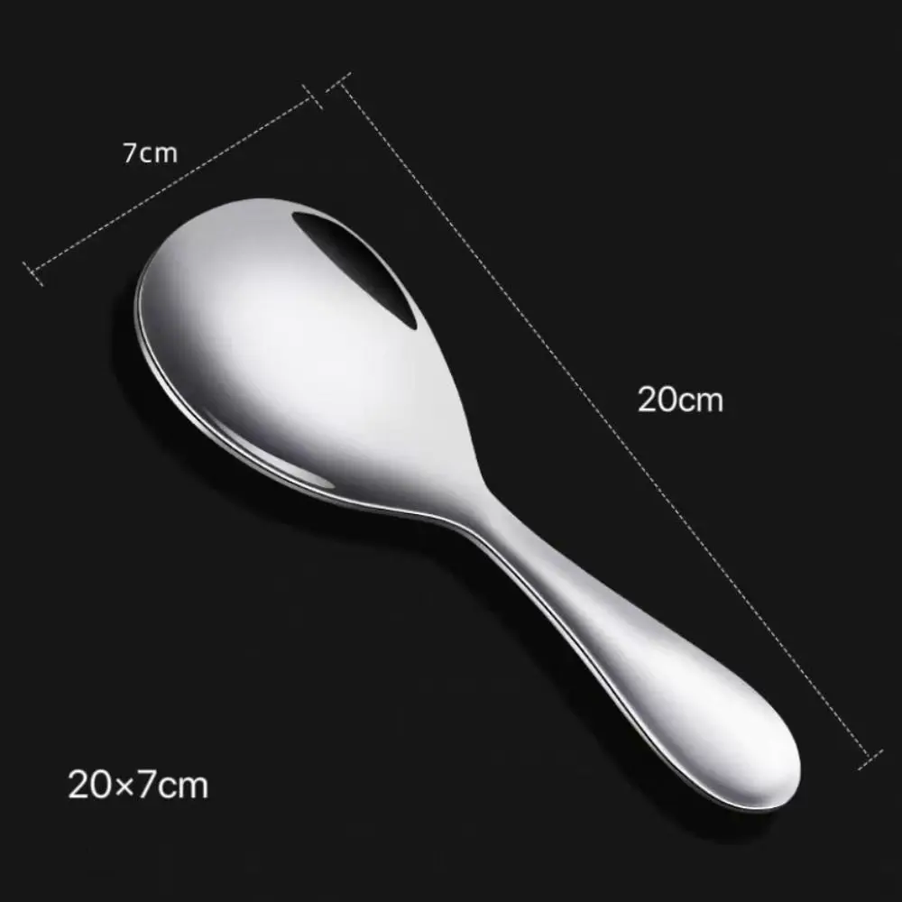 Stainless steel spoon durable non-stick rice spoon household thickened rice shovel canteen serving spoon
