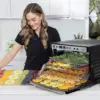 Sedona SDC-S101-B Supreme Commercial Electric Food Dehydrator with Stainless Steel Dehydrator Rack Trays, Black, 17"X19. 2
