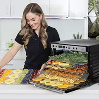 Sedona SDC-S101-B Supreme Commercial Electric Food Dehydrator with Stainless Steel Dehydrator Rack Trays, Black, 17"X19. 2