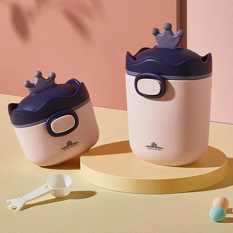 Portable Baby Food Storage Box BPA Free Formula Dispenser Cartoon Infant Milk Powder Box Toddler Snacks Cup Container