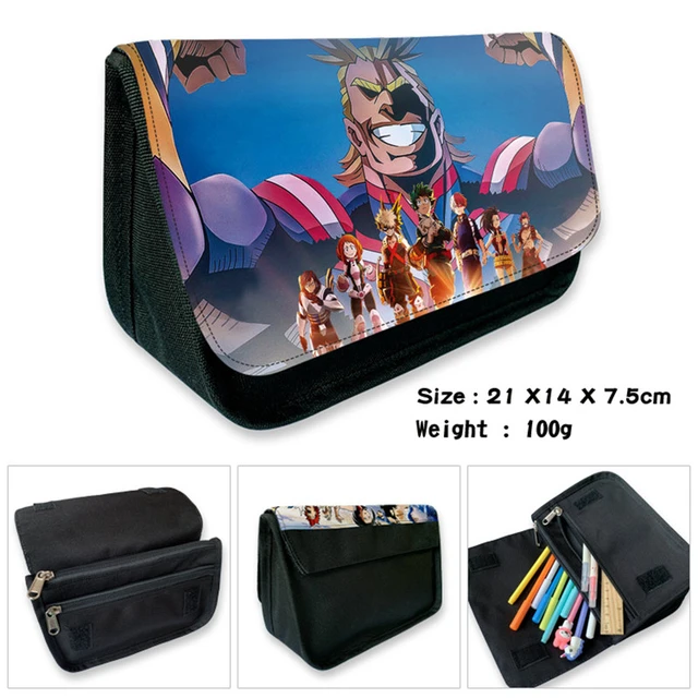 My Hero Academy Academia Boku College Pencil Case Wallet Purse School Pen  Zipper Canvas Bag Anime Cartoon Kids Gift - Wallets - AliExpress