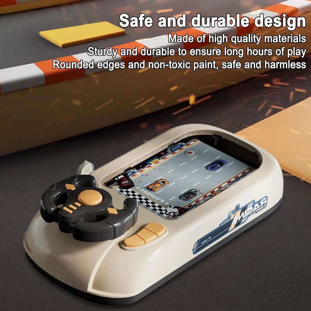 Educational Electric Tabletop Racing Game Console, Adventure Challenge, Simulated Driving Steering Wheel, Children's Toy