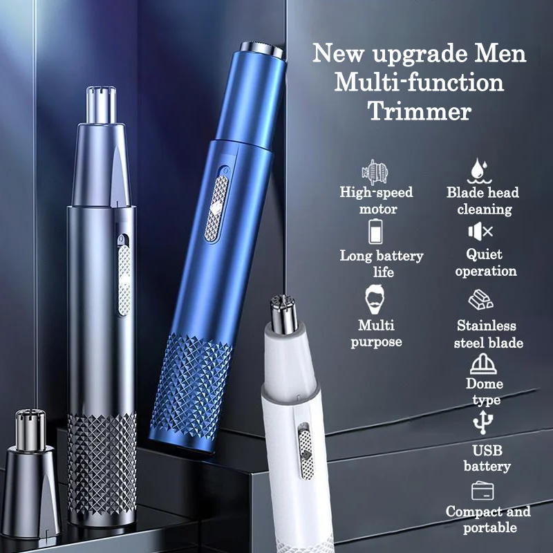 Nose hair trimmer USB charging Brand new high-quality electric portable men's mini nose hair trimmer Multi-function shaver 5