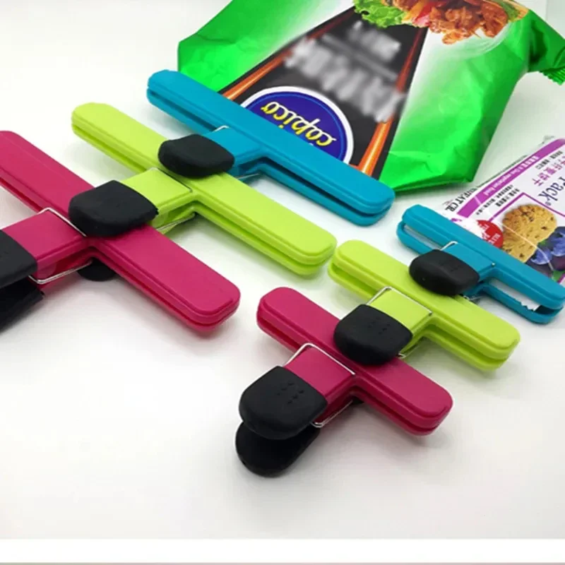 Portable Kitchen Storage Food Travel Plastic Tongs Snack Seal Sealing Bag Clips Sealer Clamp Storage Tool Kitchen Accessories bread bag clips kitchen bag clips sealing clips storage bag clips bag clips