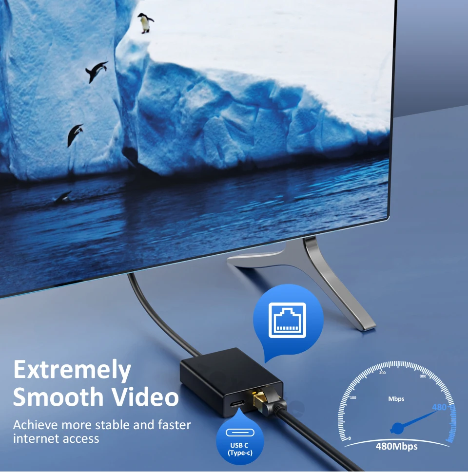 TV, USB C, Tipo-C para 100Mbps Placa