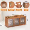 Three-compartment Money Bank Wooden Piggy Bank with 3-compartment Money Saving Box for Kids Adults for Bedroom for Bills 5