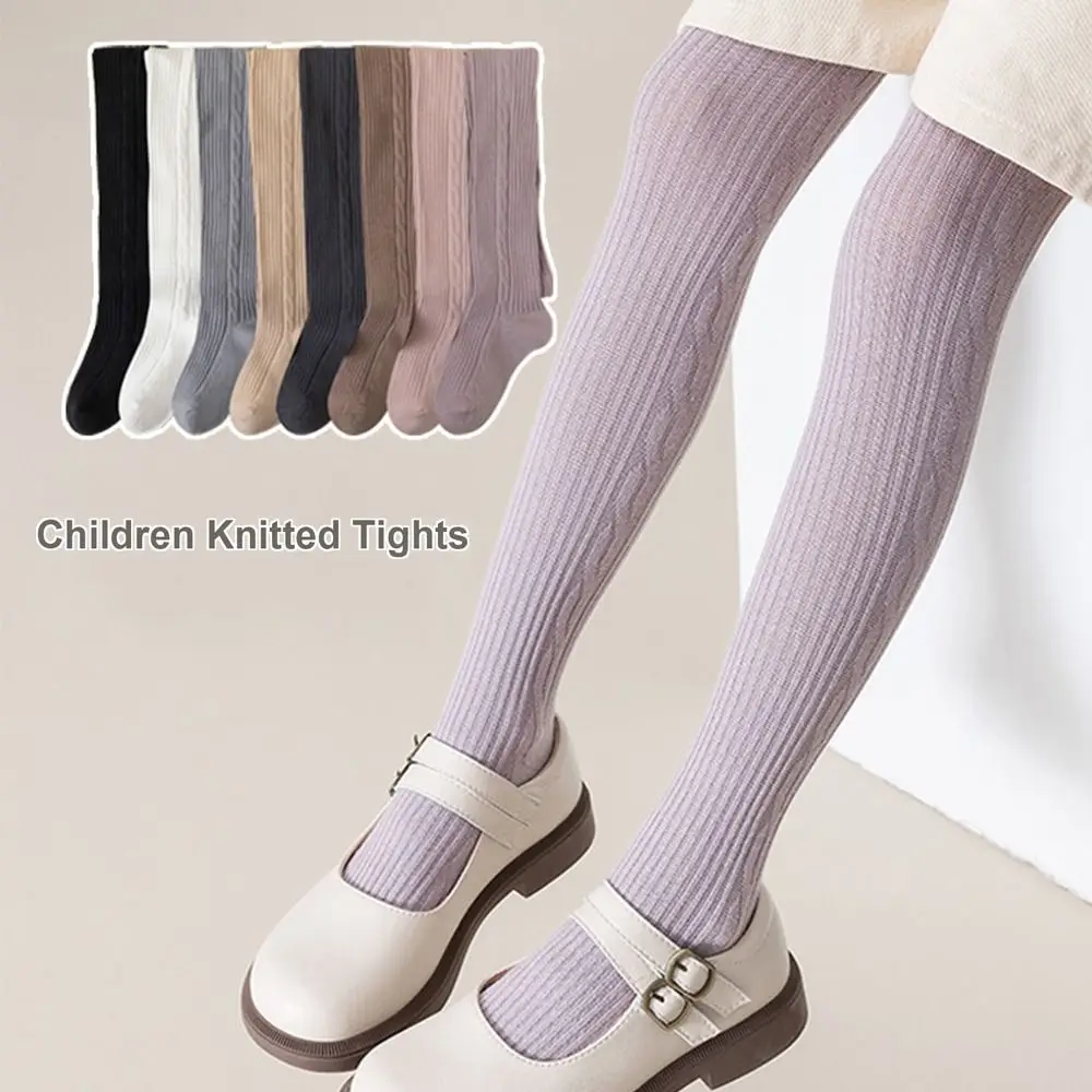 

Cotton Children Tights Thin Solid Color Lolita Knitted Leggings Princess Stockings Korean Style Girls Pantyhose Girls