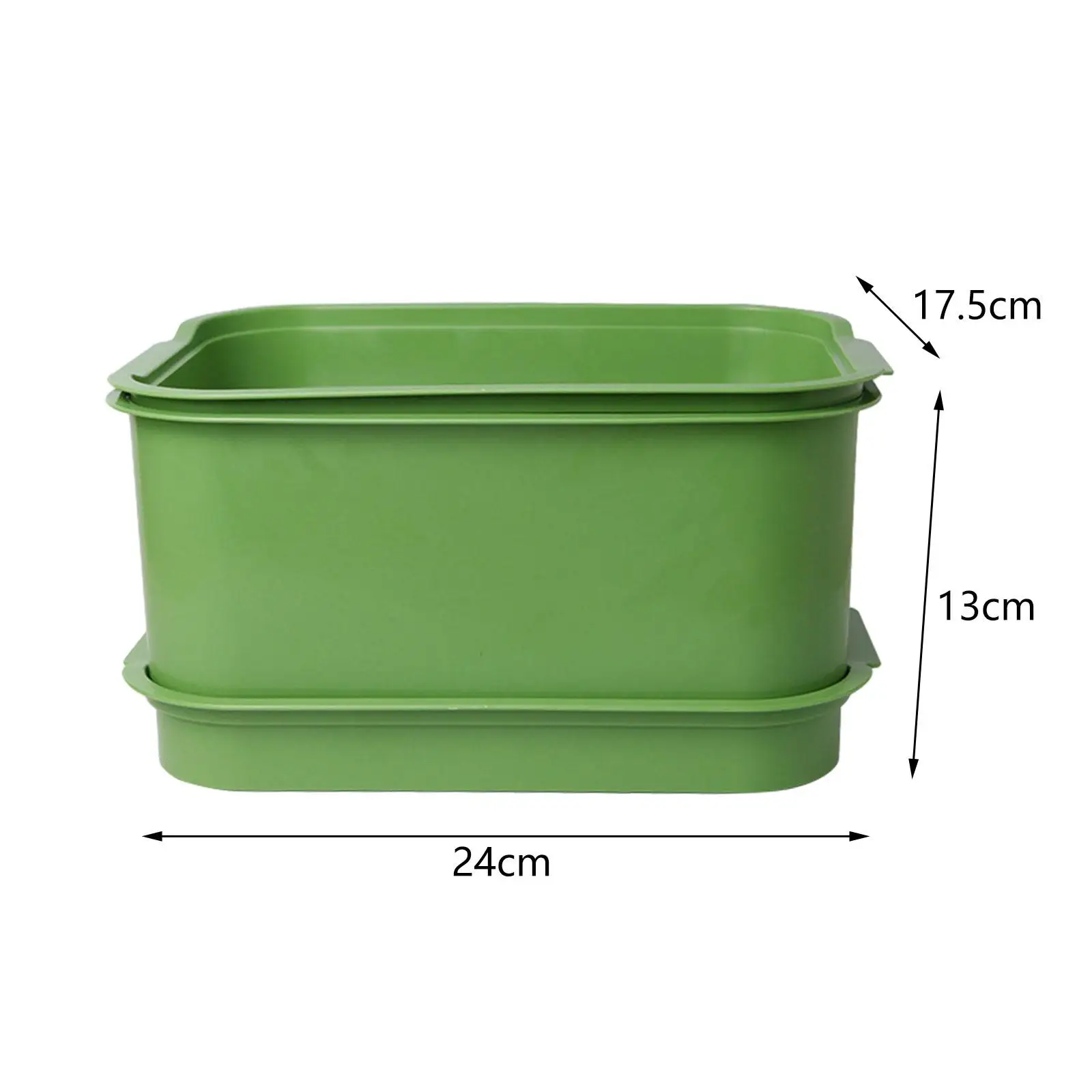 Bean Sprouts Sprouting Tray Set Three Layers Durable Green Stackable Lightweight Multifunctional Storage Tray Germination Plate