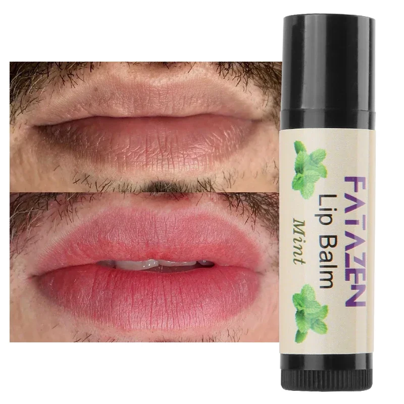 Bio-Honig-Lippenbalsam mit Minzgeschmack, umweltfreundlicher Lippenpflegestift mit Sheabutter für Männer_voghion.com