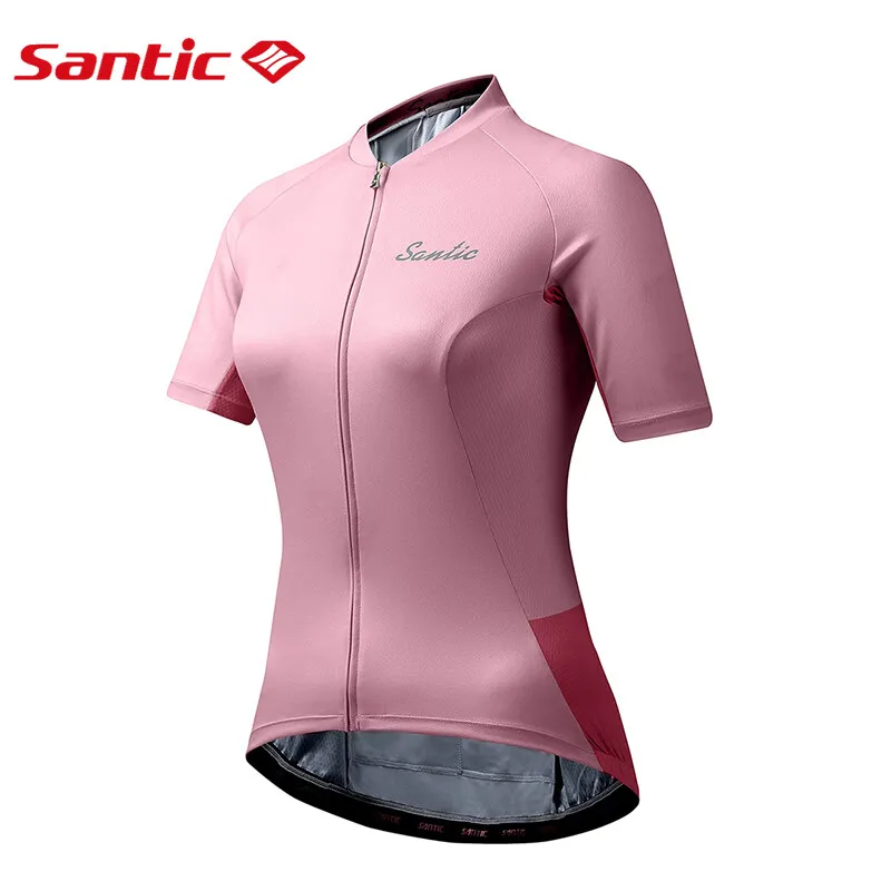 Santic Women Cycling Jersey Professional MTB Road Bike Jersey Bicycle Top Short Sleeve Summer Shirts