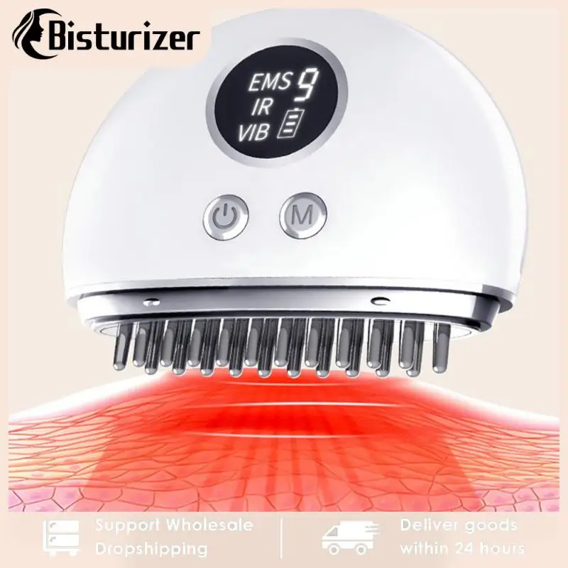 

Scraping Device Back Physiotherapy Microcurrent Comb Massage Head Automatic Power-off High Frequency Vibration Home Massager