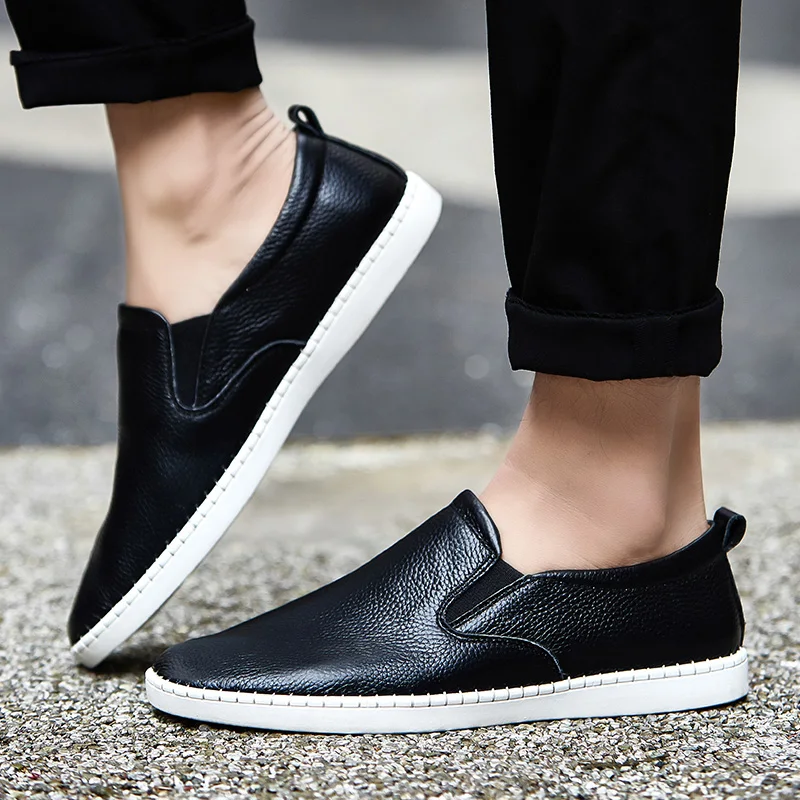 Luxury Handmade Leather Mens Loafers Fashion Slip on Casual Shoes for Men Business Shoes Moccasins Italian Walking Driving
