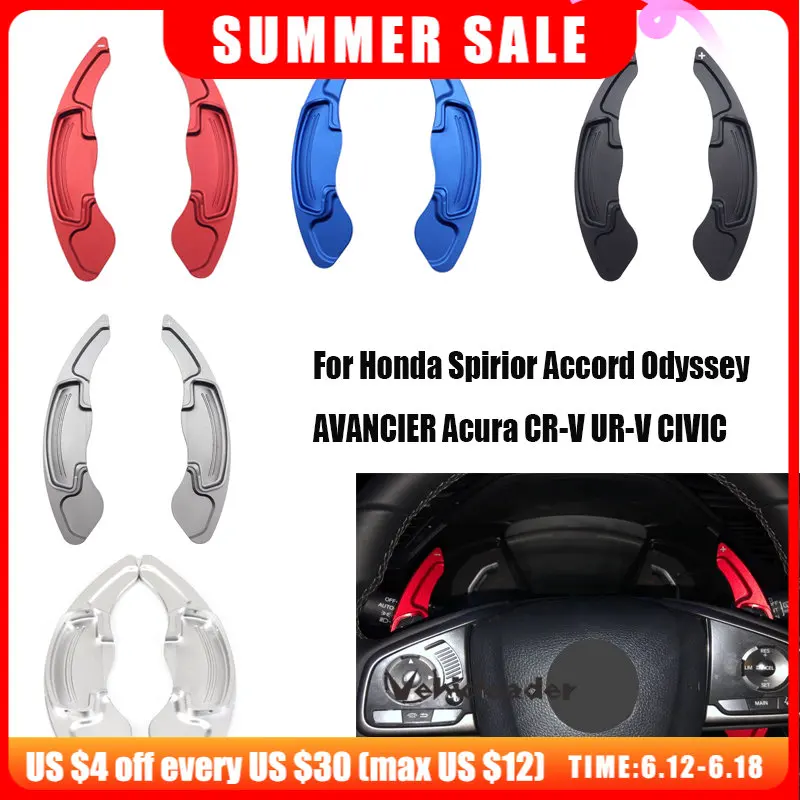 2pcs Aluminum Steering Wheel Shift Paddle Shifter Extension For Honda