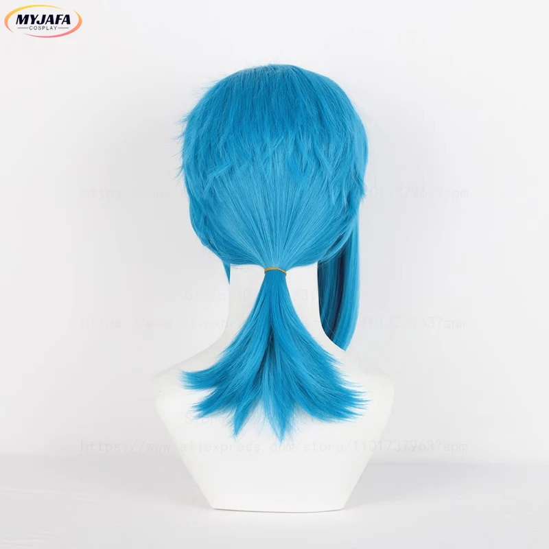 New Jinx Cosplay Wig Arcane Season Short Blue Heat Resistant