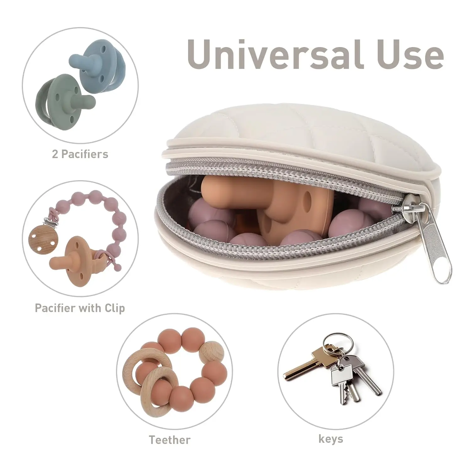 Hot Sell Large wallet Shape Baby Pacifier Case Food Grade Silicone Infant Portable Soother Container Box Nipple Storage bag 6