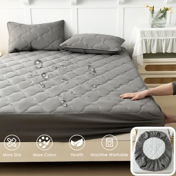 Copriletto impermeabile in microfibra Coprimaterassi con fasce elastiche Lenzuola con angoli per letti singoli matrimoniali/king/queen size 1