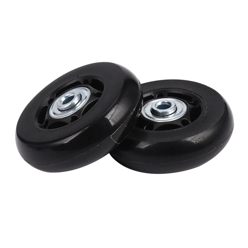 2 Set Luggage Suitcase Replacement Wheels Axles Rubber Deluxe Repair Od 64mm New Trunk Lids