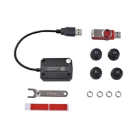 The USB Android TPMS tire pressure monitoring system, voltage monitor and alarm system are externally connected with 4 sensors - Image 6
