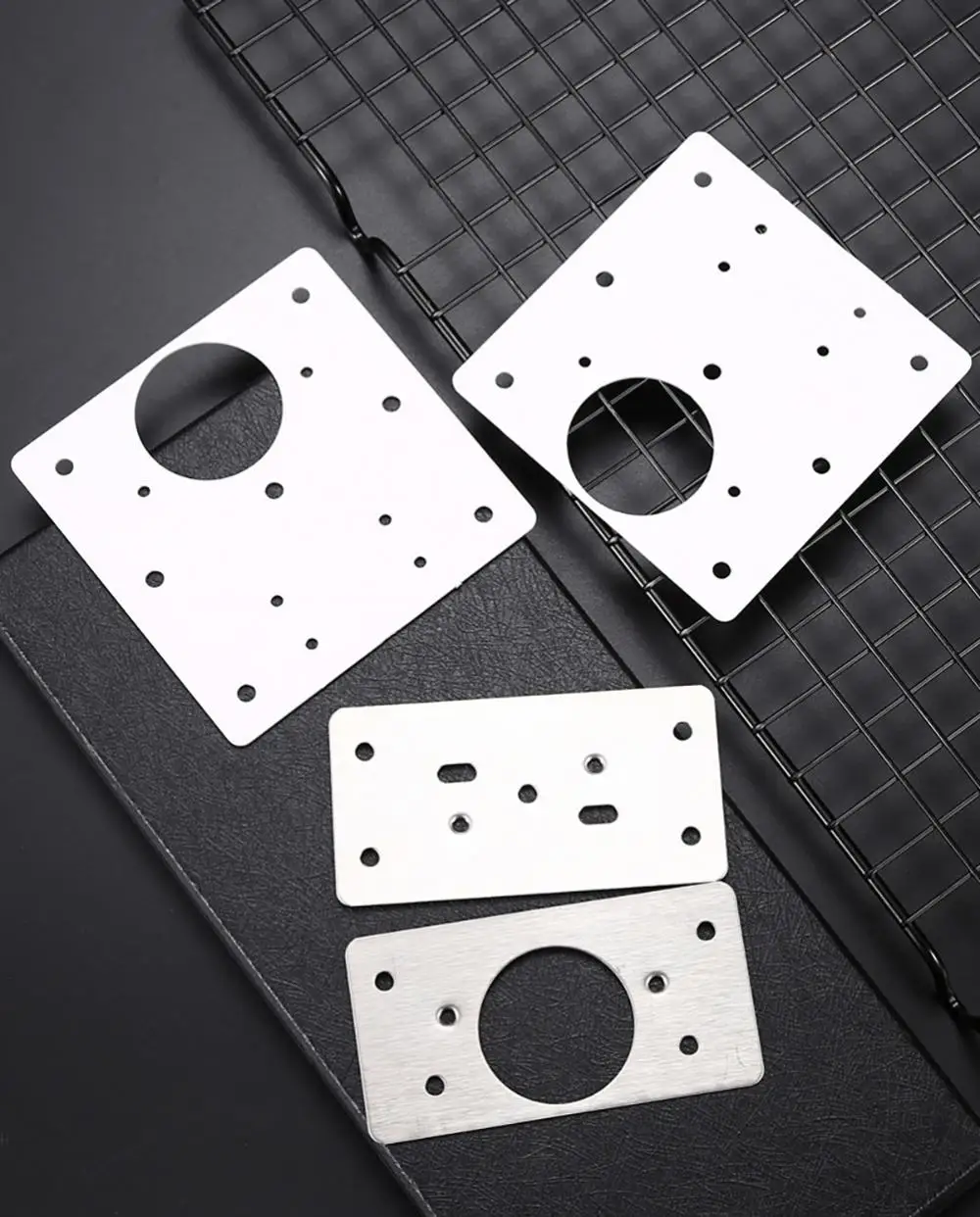 Description Picture 3 of item1-10Pcs Cabinet Hinge Repair Plate Kit Stainless Steel Door Hinge Mounting Plate With Holes For Home Kitchen Cupboard Furniture