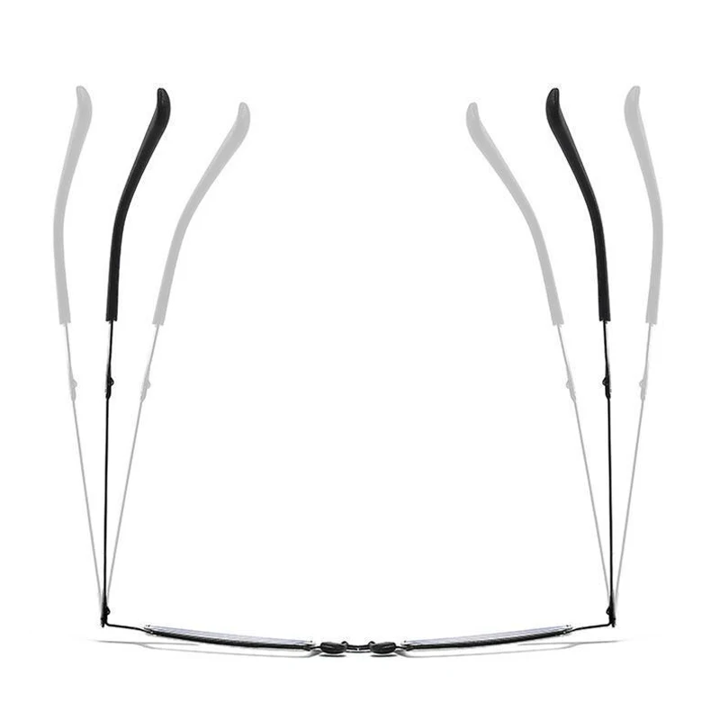 Metall Klapp Lesebrille Tragbare Ultra Licht Anti Blau Licht Objektiv Presbyopie Brille männer Rechteckige Brillen Brillen – Detail 4