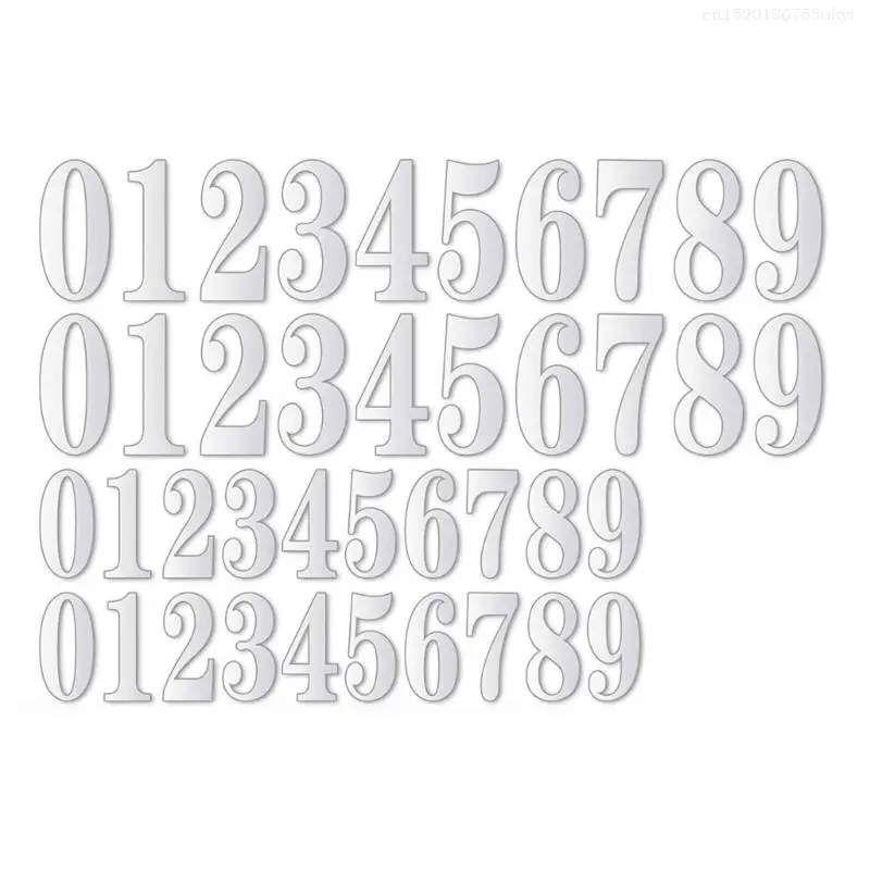 Easy Apply Reflective Number Stickers Easy Apply Reflective Number Stickers Charm for Mailbox and Door Identification