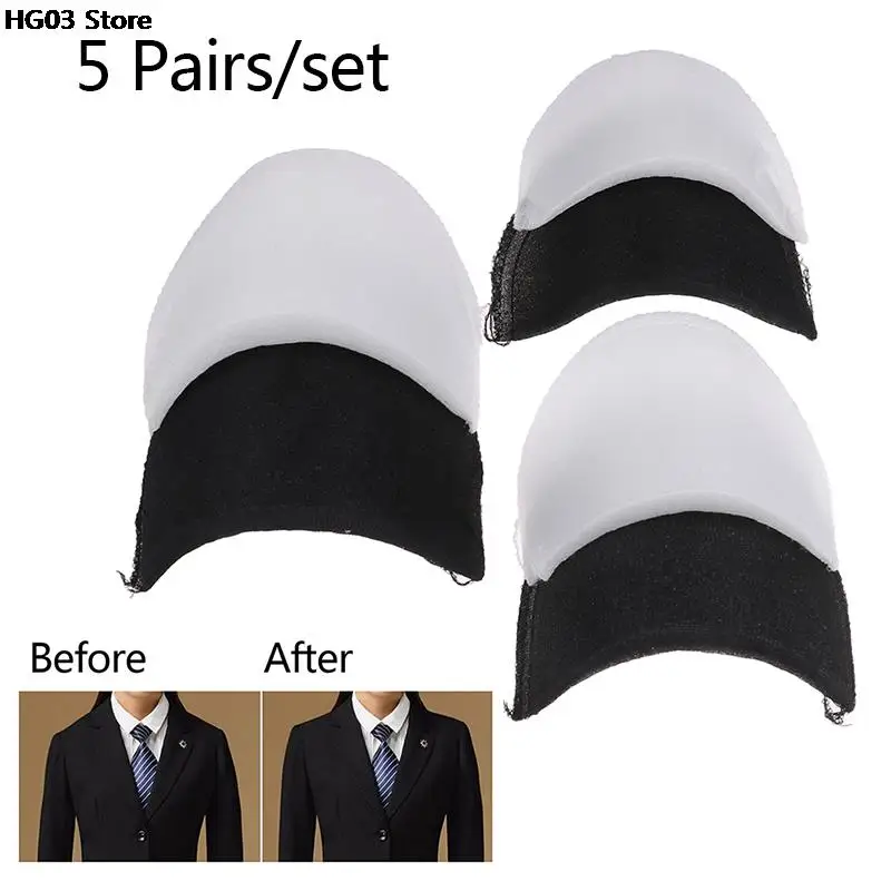 Shoulder Pads 2/10pcs=1/5Pairs S M L Shoulder Pads Soft Padded Encryption Foam For Blazer T-shirt Clothes Sewing Accessories