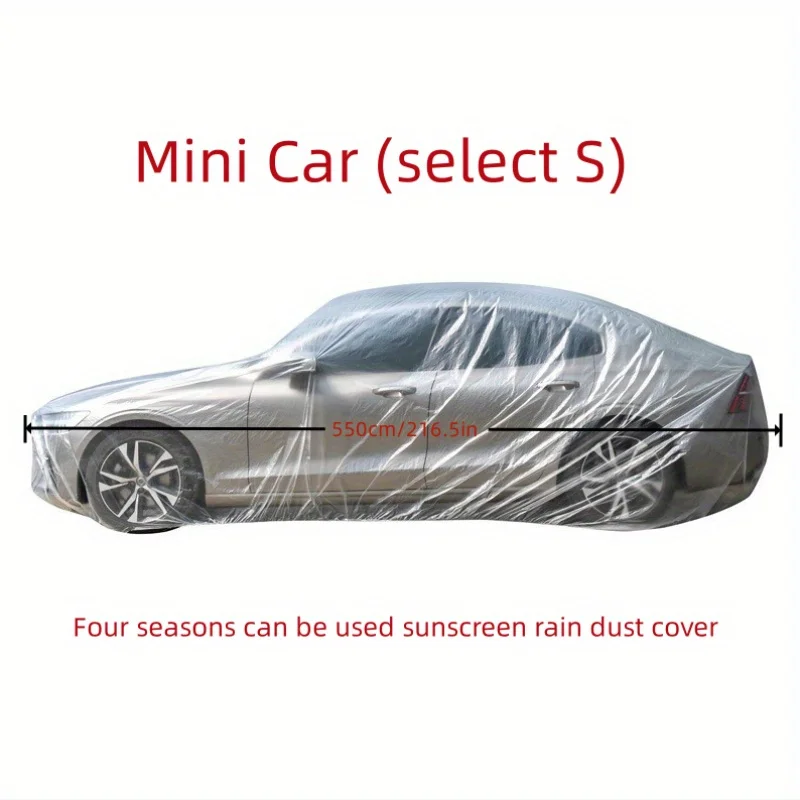 Premium Disposable Car Cover - Complete Protection from Sun, Rain, and Dust