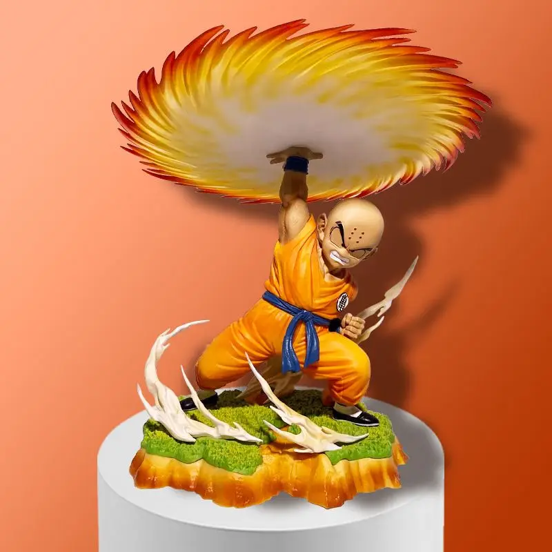 Bandai Dragon Ball Z Original Figure Krillin Kigen Zan 26cm PVC Model Anime Collection Statue