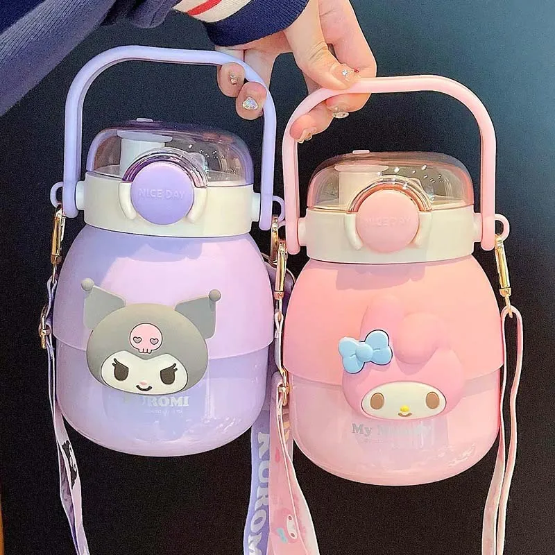Sanrio Thermos Mug My Melody Kuromi Cinnamoroll Kawaii 316 Thermos In Acciaio Inossidabile Tazza 880Ml Bottiglia D'Acqua Portatile Per Bambini Regalo