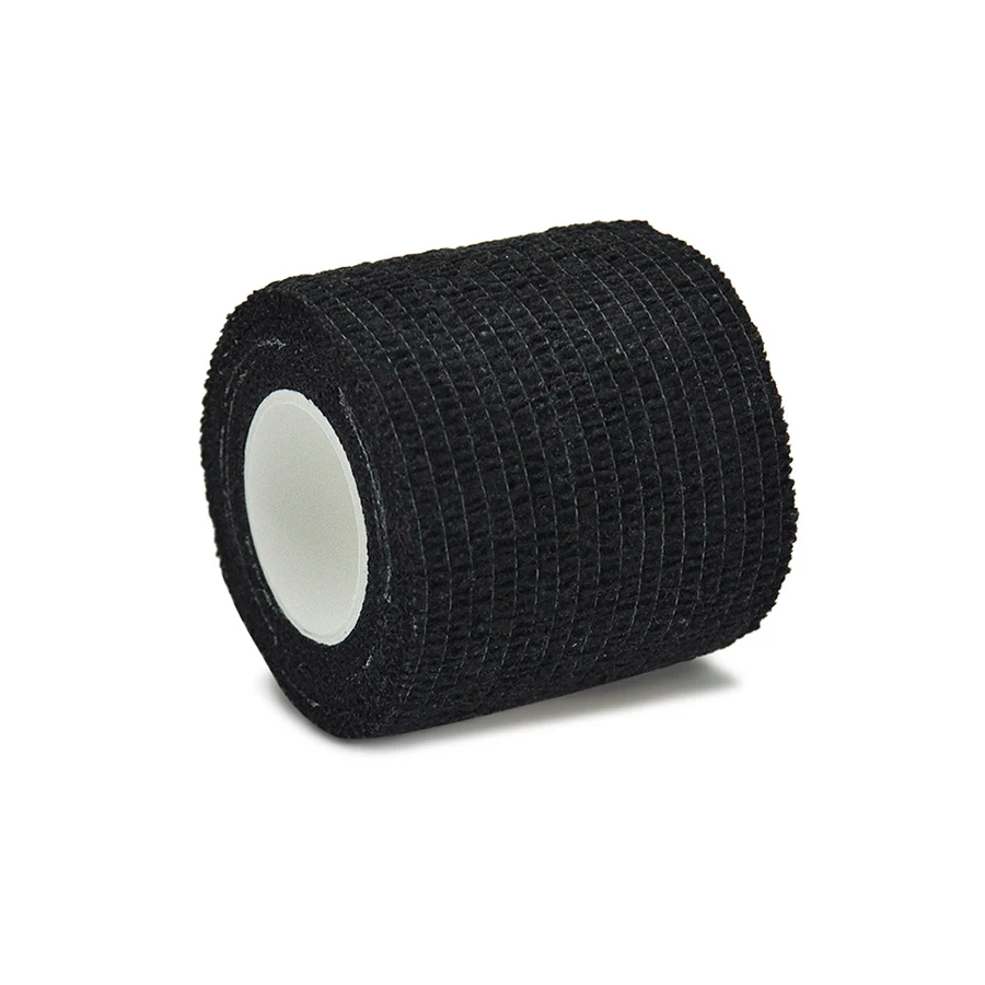 6 Stück/12 Stück/24 Stück 5 cm * 4,5 m schwarzer Gaze-Sportbandage mit selbstklebender, atmungsaktiver elastischer Bandage zur Befestigung von Fingern, Handgelenken und – Detail 6