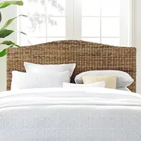 Serena Handwoven Natural Fiber Rattan Bed Headboard, Banana Leaf, Queen 6