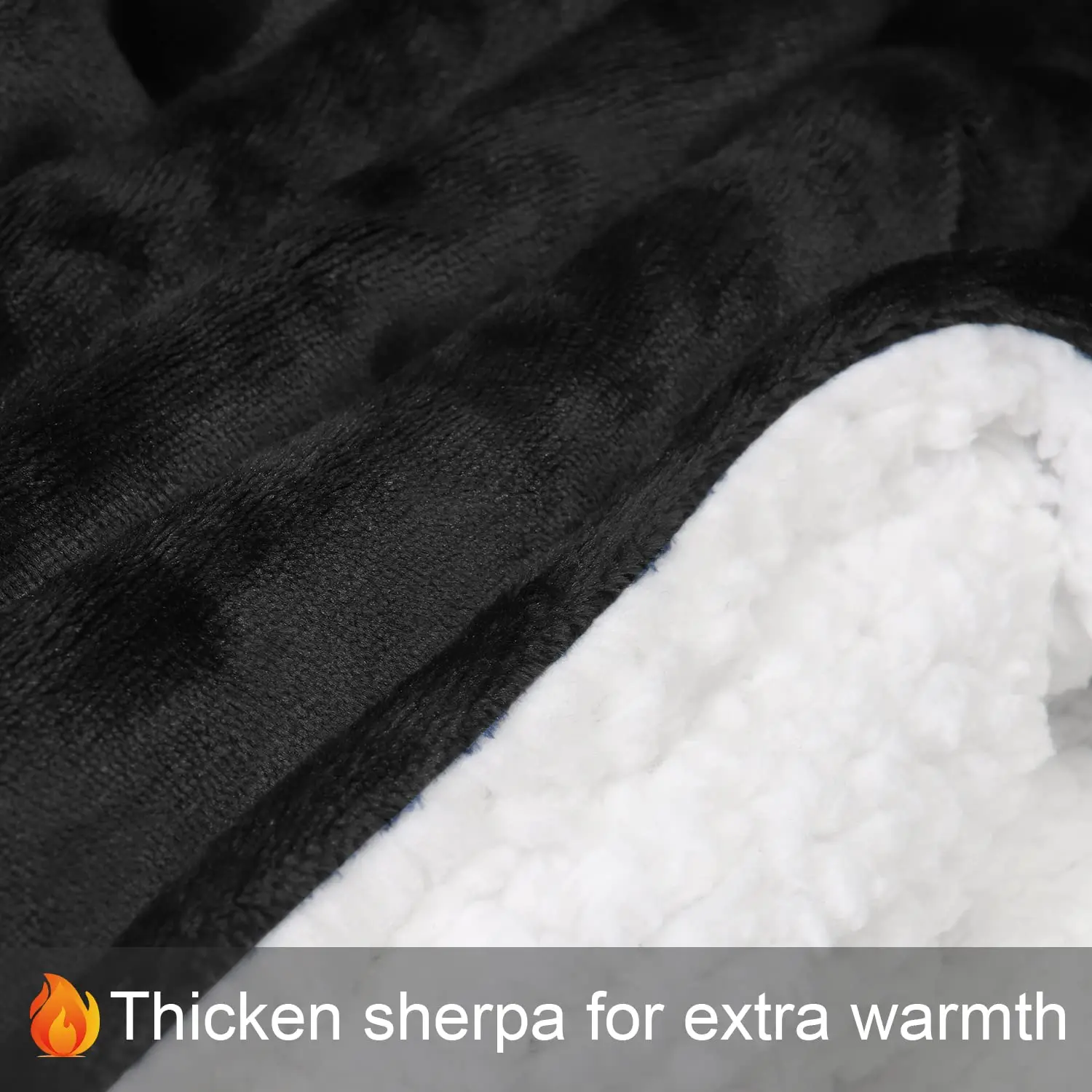 Cozy Sherpa Fleece Oversized Wearable Blanket Hoodie – Warm and Plush Hooded Sweatshirt