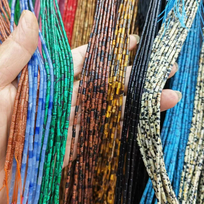

New Natural Stone Small Cylinder Loose Beads Handmade DIY Bracelet Necklace Keychain Earrings Jewelry Accessories Wholesale