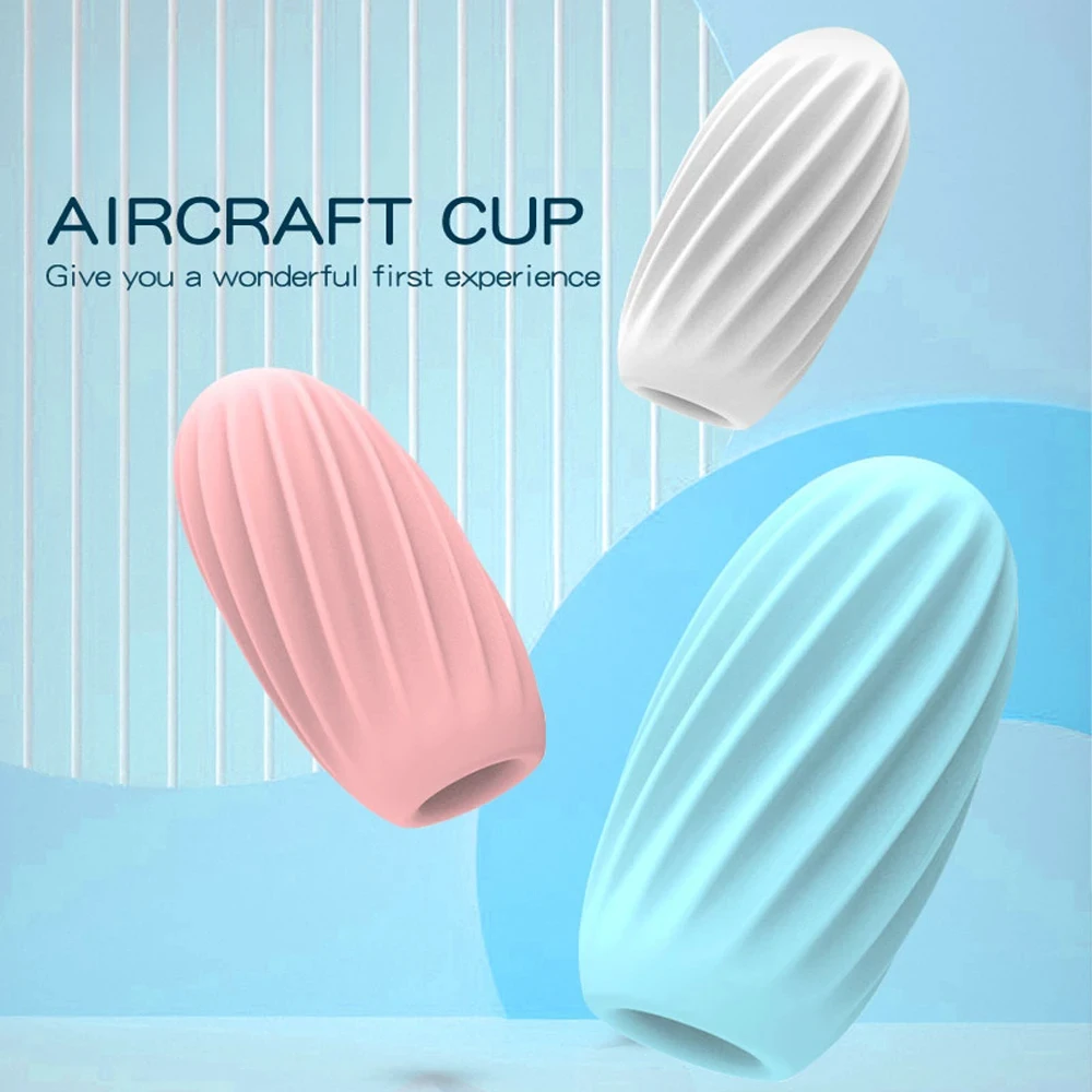 Male Masturbator Cup Portable Penis Trainer Penis Massage Adult Sex Toys Stretchy Silicone Vagina Egg Vacuum Pocket Cup for Men