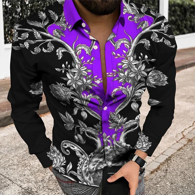 

2023 Spring and Autumn Men's Luxury Tops Men's 3D Printed HD Pattern Shirts High Quality Soft and Comfortable Suit Shirt Party