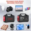Portable Power Station Camping Generator Backup Lithium Battery Power with AC Outlet DC USB LED Flashlight for Home CPAP 4