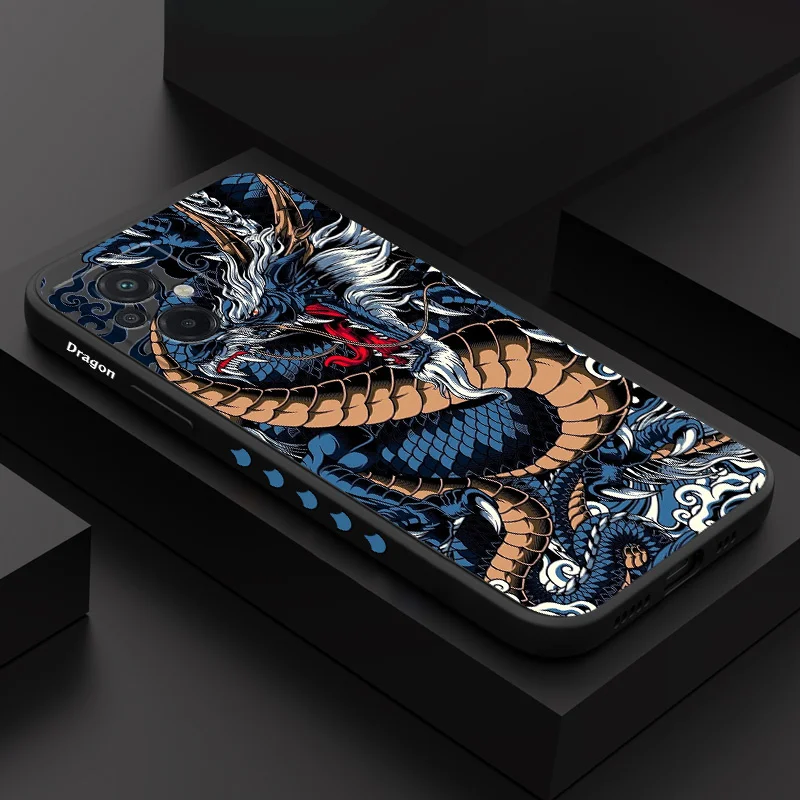 Фото Чехол для телефона Roaring Dragon для Xiaomi Poco M6, X6, F6, M5, M5S, F5, X5, F4, X4, M4, F3, X3, M3, F2, X2 Pro, C40, 4G, 5G GT, жидкий силиконовый чехол №1