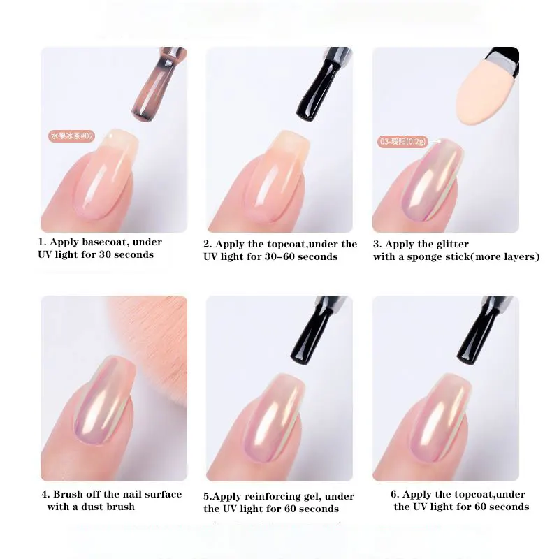 Moonlight Pearl Mirror Nails Powder Silver Fine Glitters Metallic Effect Pigment Gel Polish Chrome Holographic Nail Powder 1Box nail powder nail pigment nail glitter nail decoration nail decorations